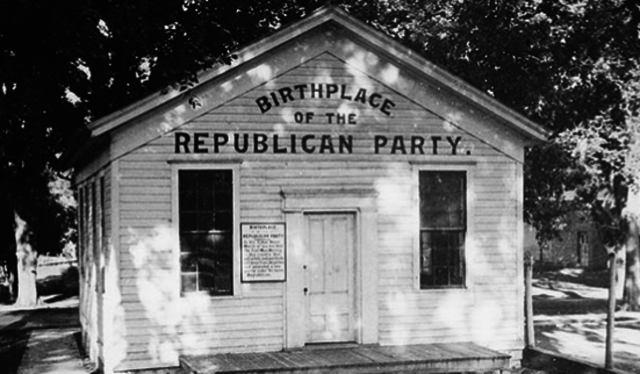 The first public meeting where "Republican" was a suggestion as a name for the new anti-slavery party was held in a schoolhouse in Ripon, Wisconsin.