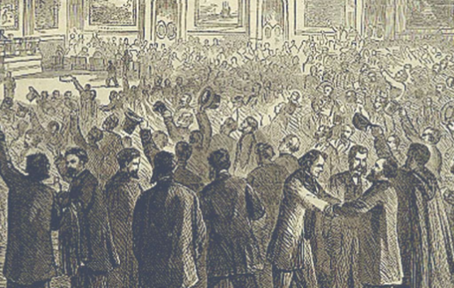 Republican-controlled 38th Congress passed the 13th Amendment which abolished slavery.