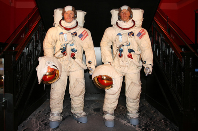 Neil Armstrong and Edwin Aldrin become the first men to walk on the moon