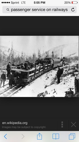 First Passenger Service on Railways