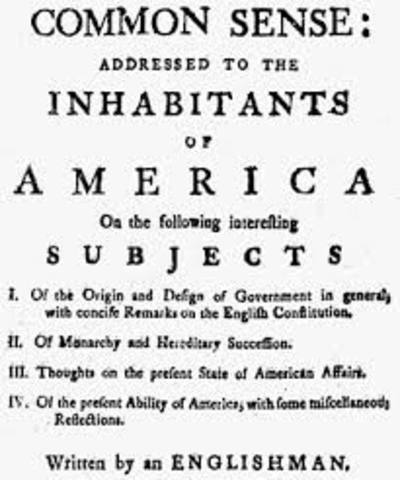 Thomas Paine writes Common Sense