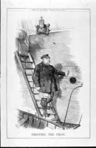 Bismarck was dismissed from the Chancellor Post by the new Kaiser