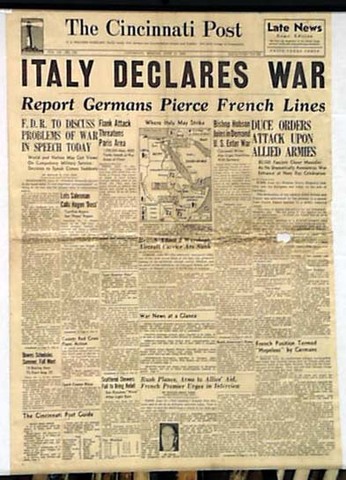 Italy declared war!
