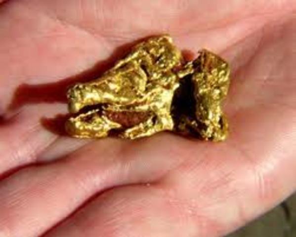 discoveries of large amounts of gold and silver