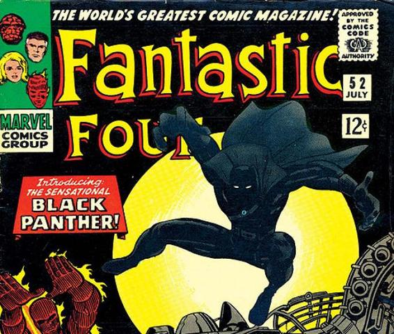 First appearance of th Black Panther, the first main stream black superhero (Fantastic Four #52)