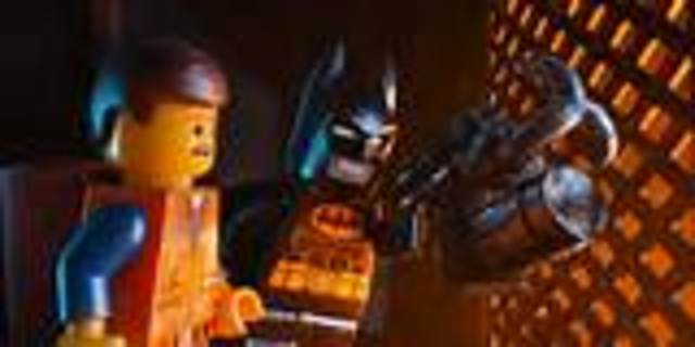 Batman rescues WyldStyle, Emmet, and Vitruvius