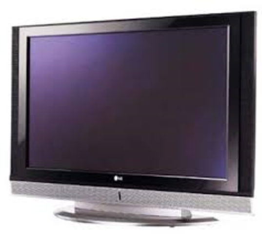 When was the first flat screen tv produced?