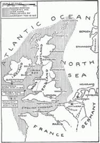 Britain announces blockade of German ports