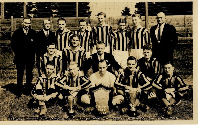 First international football game.