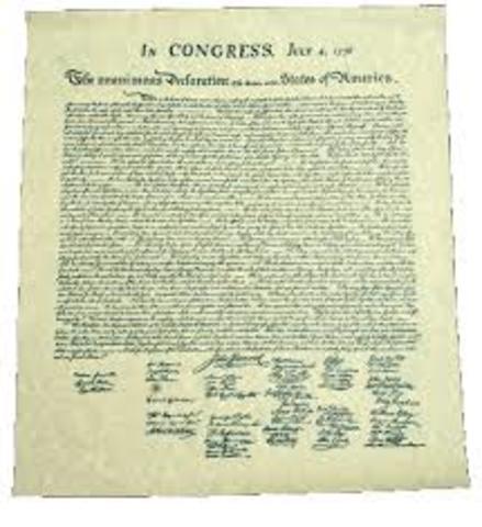 Congress adopts the Declaration of Independence