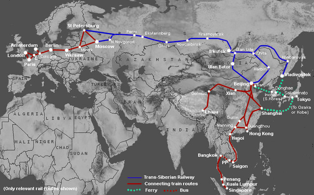 Construction of trans-siberian railroad