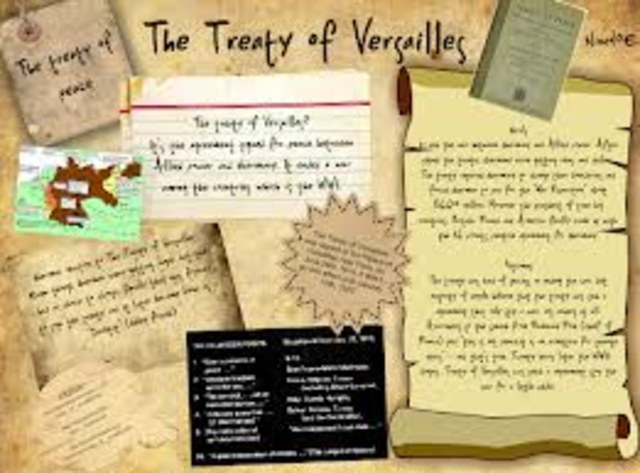 Treaty of  Versailles is signed