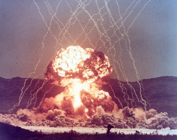 March 17-June 4 Nuclear Arms Race atomic test series of 11 explosions at Nevada Test Site