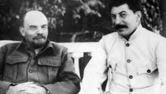Vladimir Lenin dies and Josef Stalin becomes leader of the Soviet Union