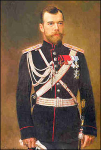Nicholas II abdicates the thorwn