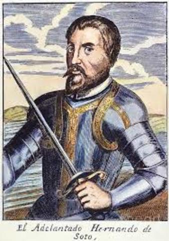 Hernando de Soto se muera en el Nuevo Mundo.