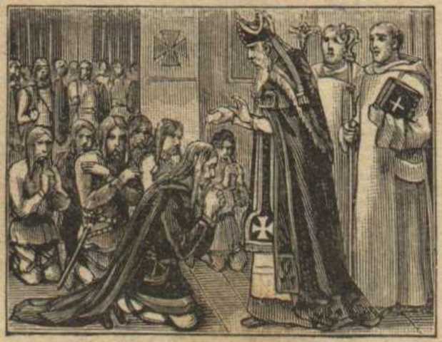 Clovis, King of the Franks, is baptized