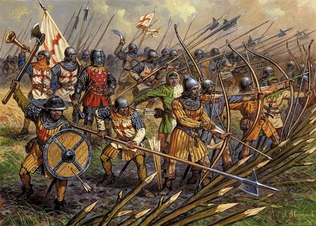English Victory at the Crecy and seizure of Calais