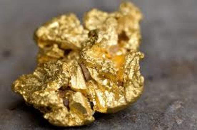 discoveries of large amounts of gold and silver