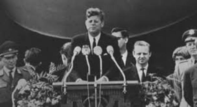 Kennedy gave a speech