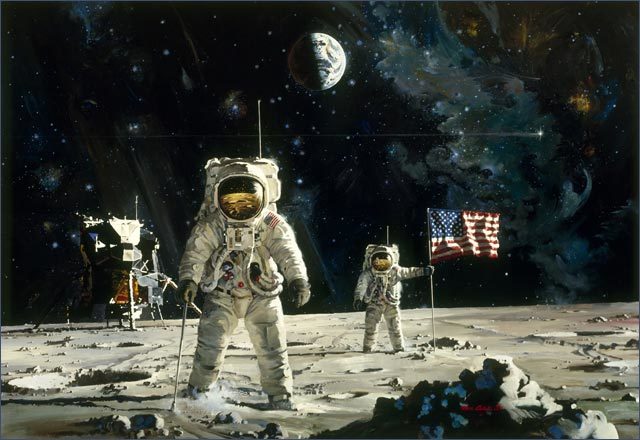 First man on the moon