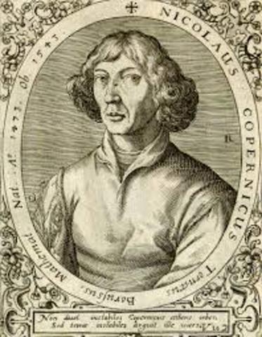 Copernicus publishes Heliocentric theory