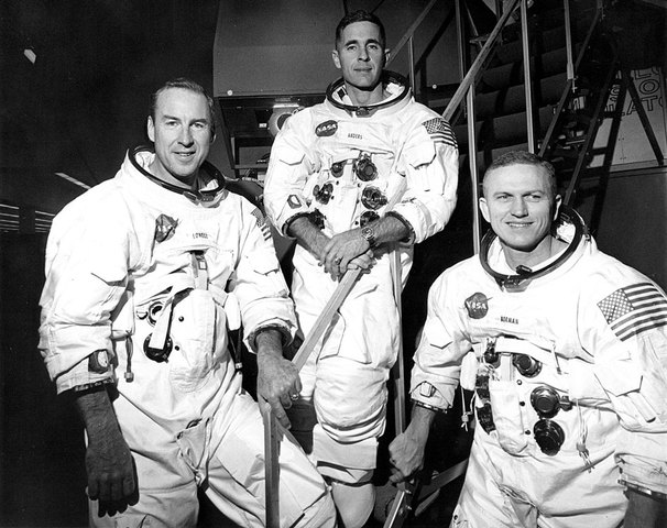 Frank Borman, James Lovell, and Willams Annders go to space