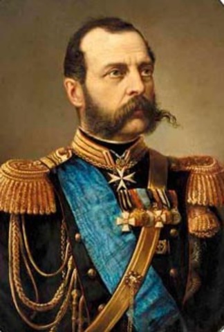 Czar Alexander II emancipates the serfs