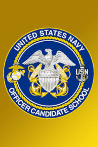 Attends Navy's Officer Candidate School at Pensacola, Florida