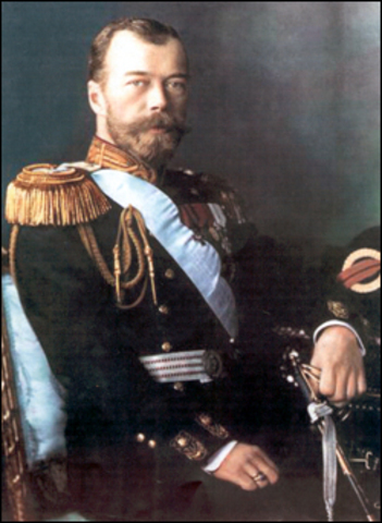 Czar Nicholas ii abdicates the throne.