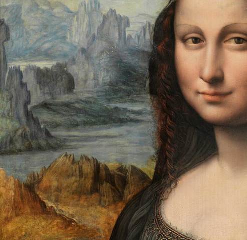 Leonardo da Vinci paints the Mona Lisa