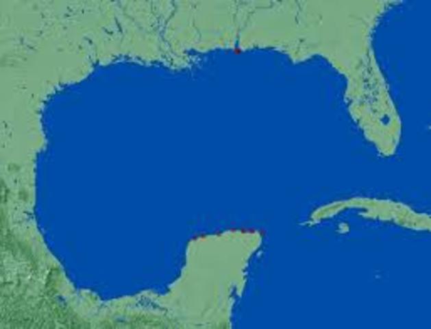 Cortes lands on the Eastern coast of Mexico