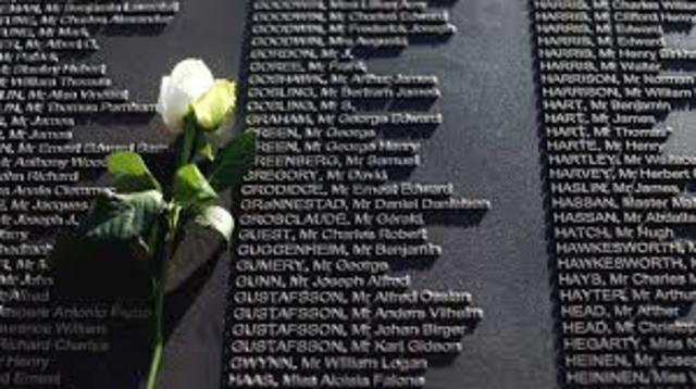 How many was killed on the titanic