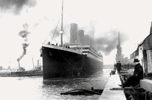 The Titanic Leaving the Docks