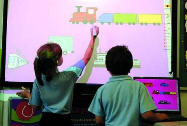 Interactive whiteboards introduced into classrooms