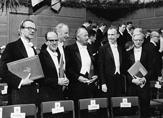 Watson, Crick and Wilkins win the Nobel Prize for physiology and medicine.