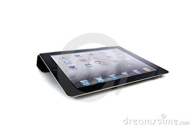 Ipad tablet with touchscreen capability increased wireless access to information.