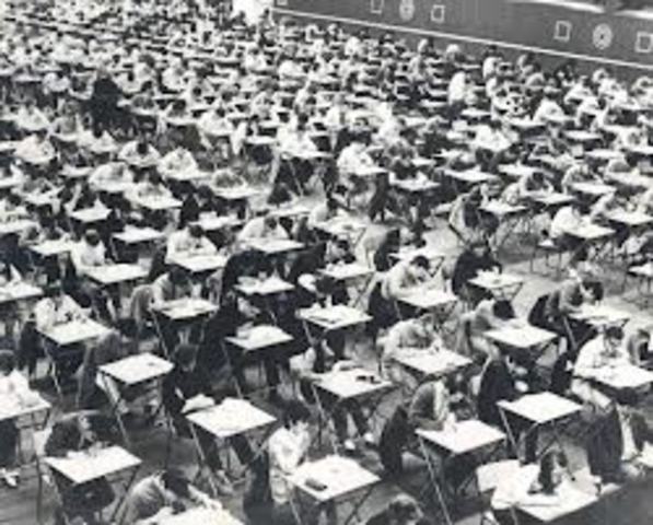 General Certificate of Education (GCE) introduced