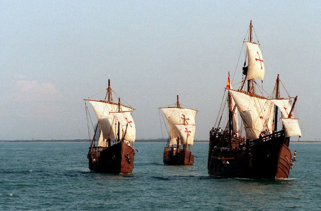 Christopher Columbus starts on his journey