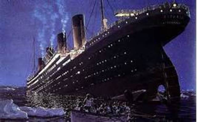 The Titanic goes under