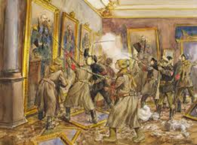 Lenin/Bolsheviks capture Winter Palace