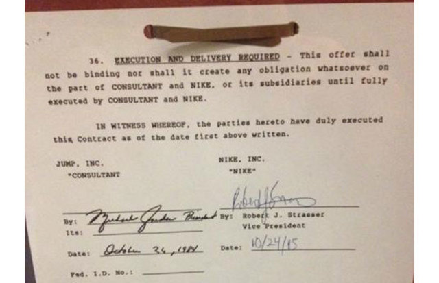 Michael Jordan Signs with Nike