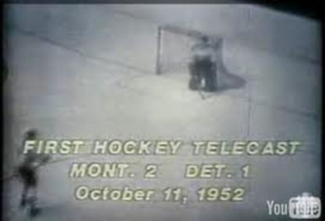 First ever televised hockey game in U.S.