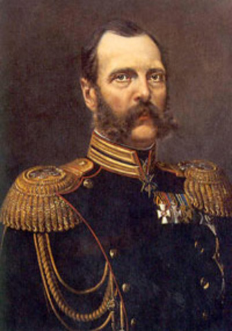 Czar Alexander II emanicpates the serfs