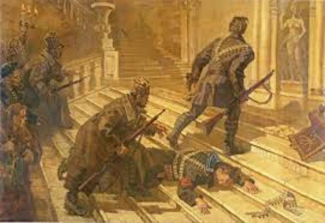 Vladimir Lenin and Bolsheviks capture winter palace