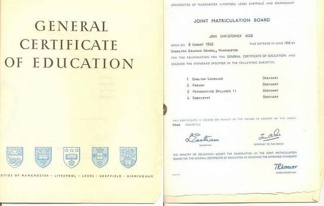 General Certificate of Education (GCE)