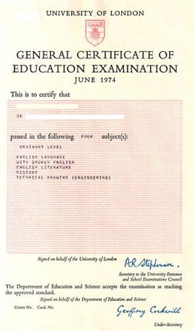 The Certificate of Secondary Education (CSE)