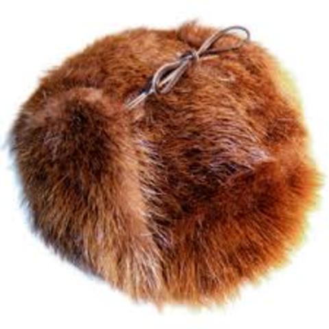 Europeans wore tall felt hats made of beaver fur.