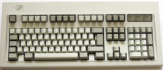 model M IBM keyboard. Production started from 1985 ( date above is incorrect)