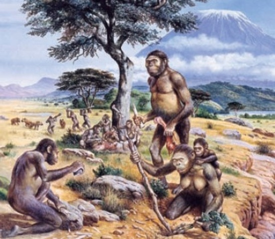 Hominidos  hace 150.000 años